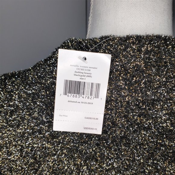 NWT Kate Spade Metallic Pinup Retro Sweater top - Picture 5 of 8